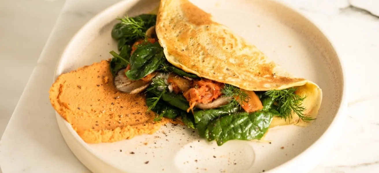 Header photo of an omelette plate